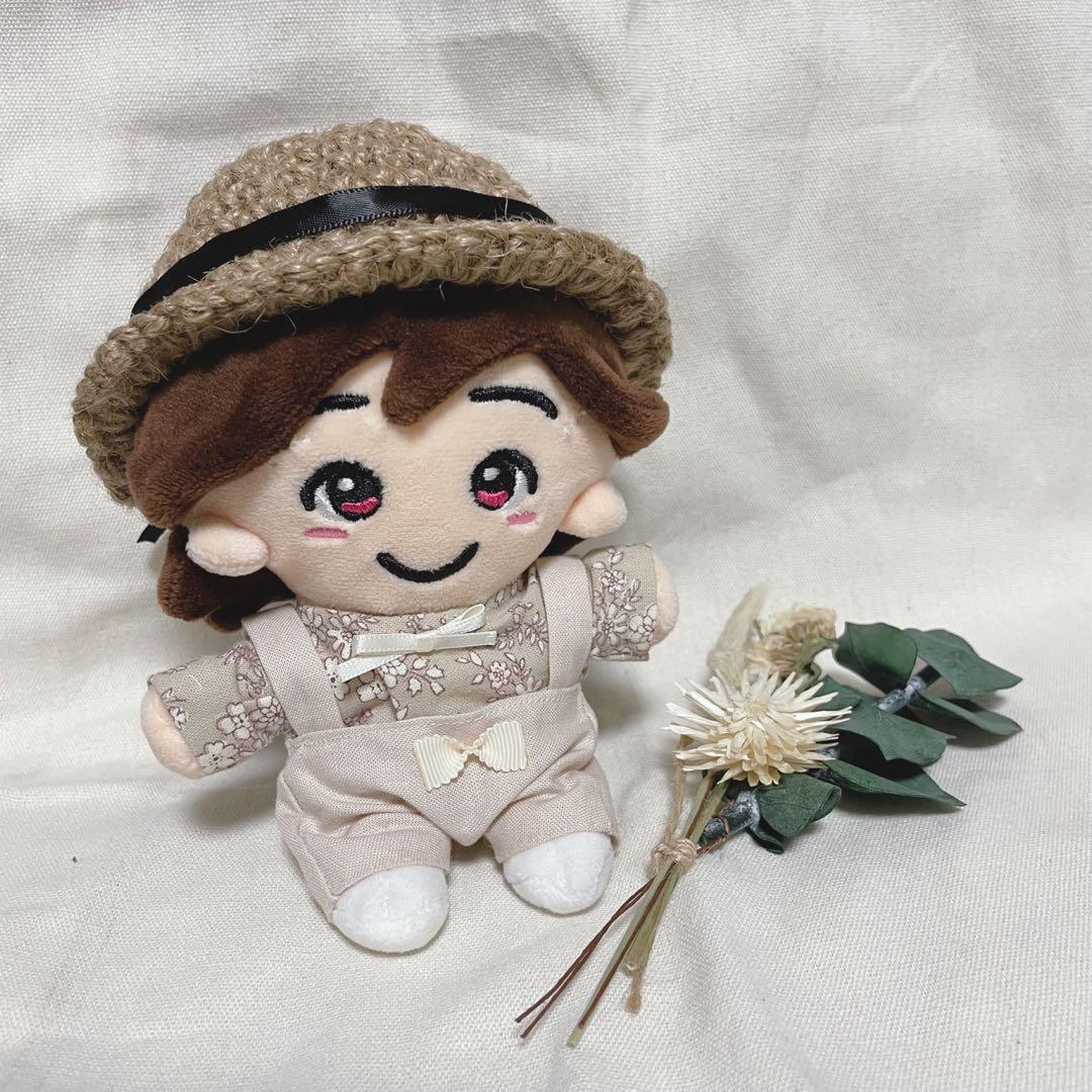 sakirin ちびぬい いちごつけ襟 うさ耳帽子 ポシェット 麦わら帽子