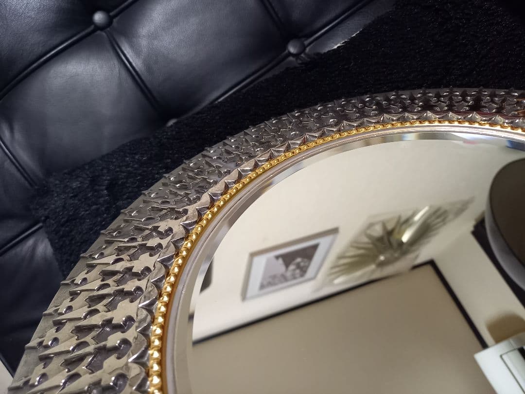 1960's　サンバースト　POLA 　ポーラ　メタル　ミラー　ノベルティ