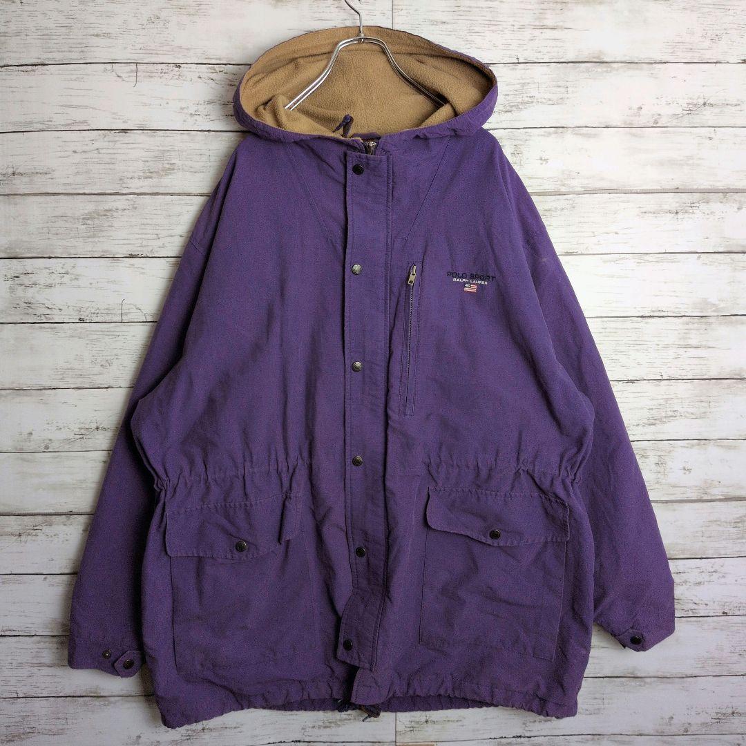 POLO SPORT フリース マウンテンパーカー 刺繍ロゴ XL パープル POLO RALPH LAUREN（マウンテンパーカー）のフリマアイテム一覧
