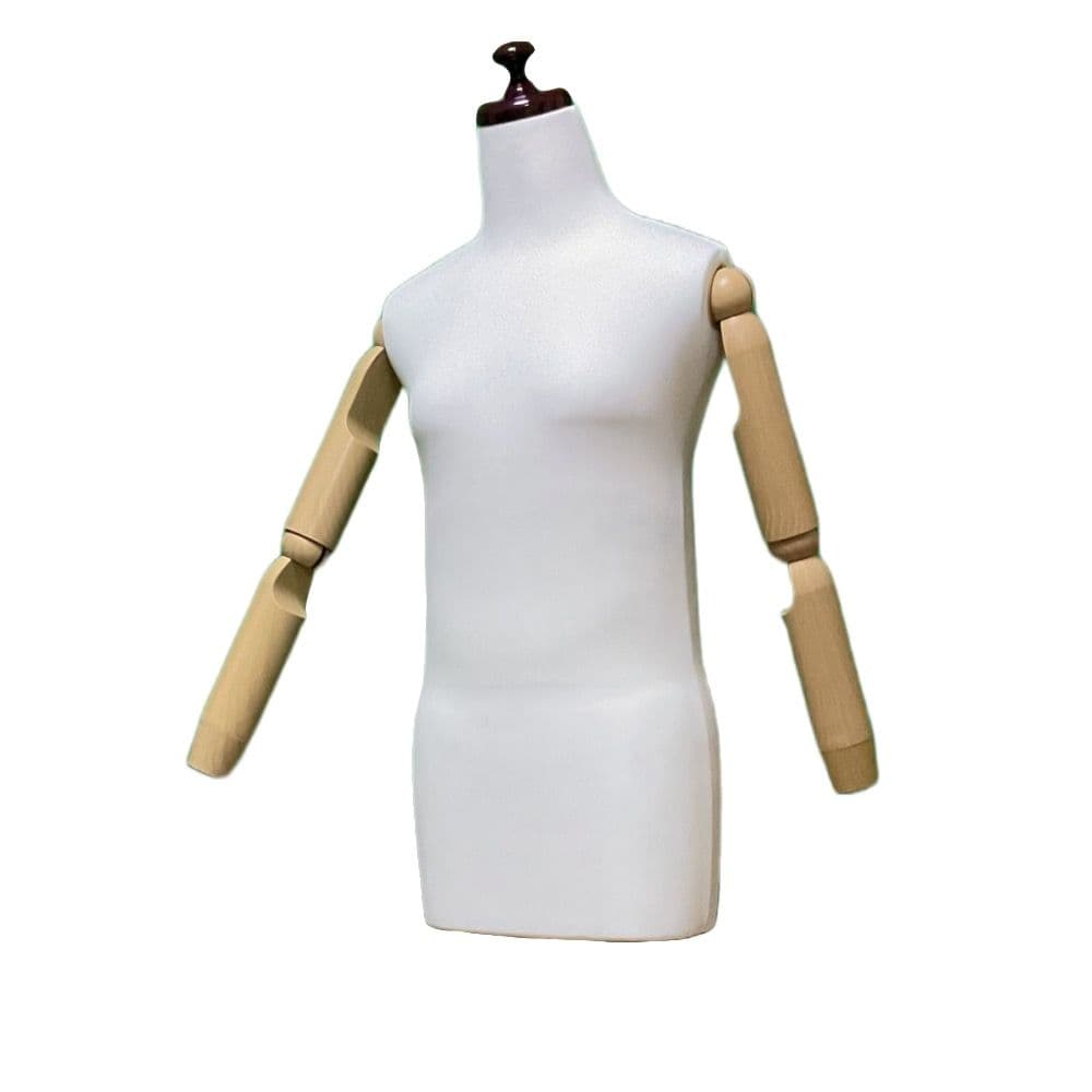 和装トルソー可動腕ホワイト 着付け練習用ボディ 和装マネキン腕付き