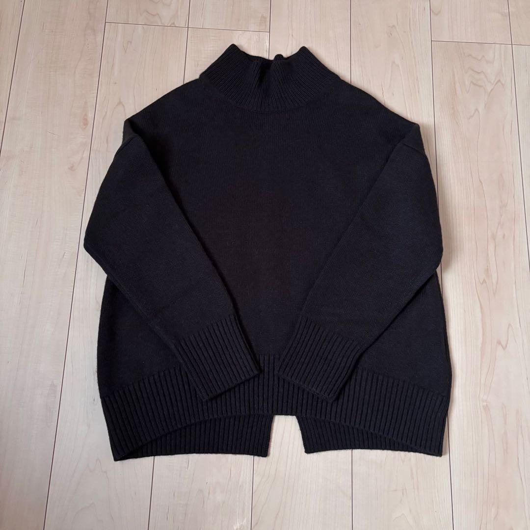 完売 23区 ウールカシミヤブレンドスタンドネックニット カシミヤ混