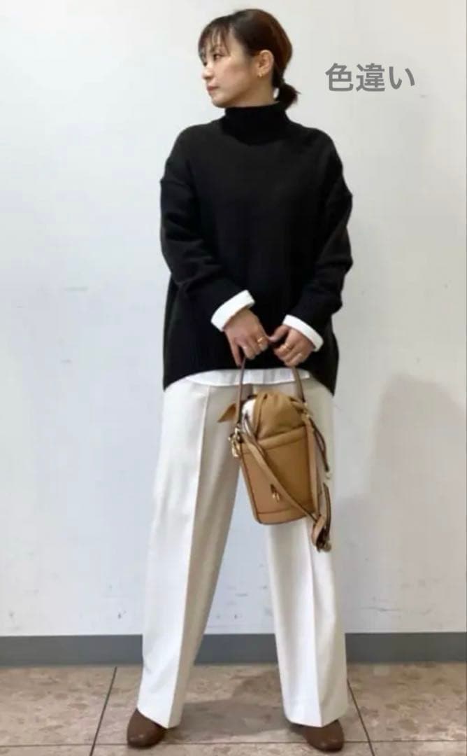 完売 23区 ウールカシミヤブレンドスタンドネックニット カシミヤ混