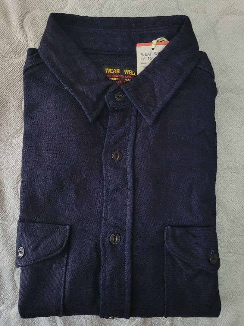 未使用 UES ウエス インディゴ ヘビーネルシャツ 501655 サイズ5