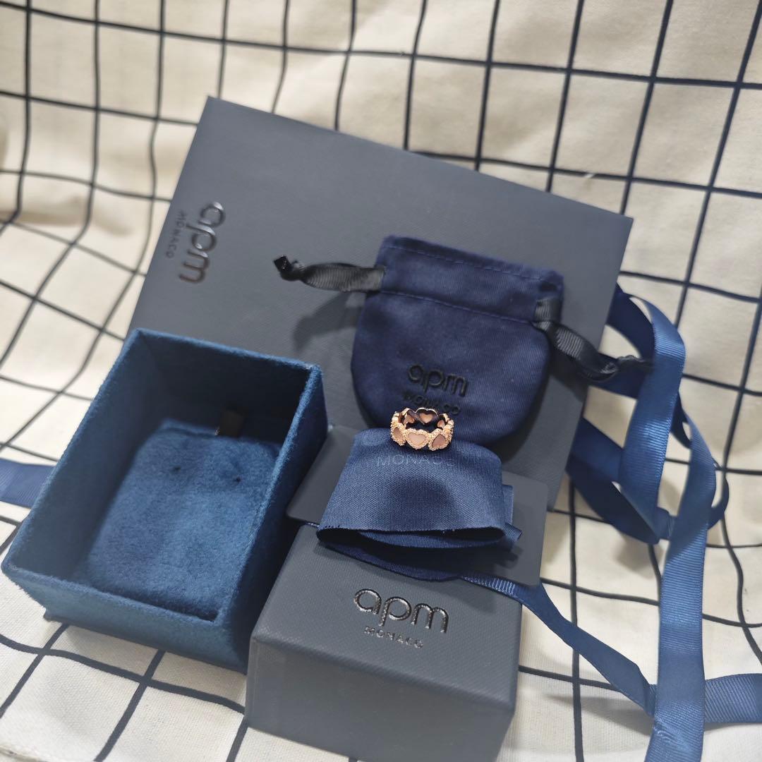 apm Monaco】ローズゴールド ハート型リング.（指輪 .54） - メルカリ