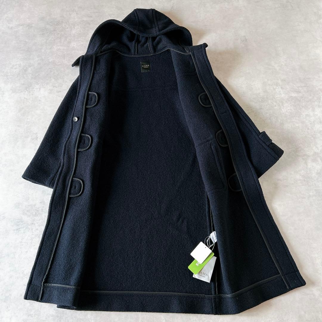 未使用タグ付☆ダーマコレクション ウール ロングダッフルコート 牛革