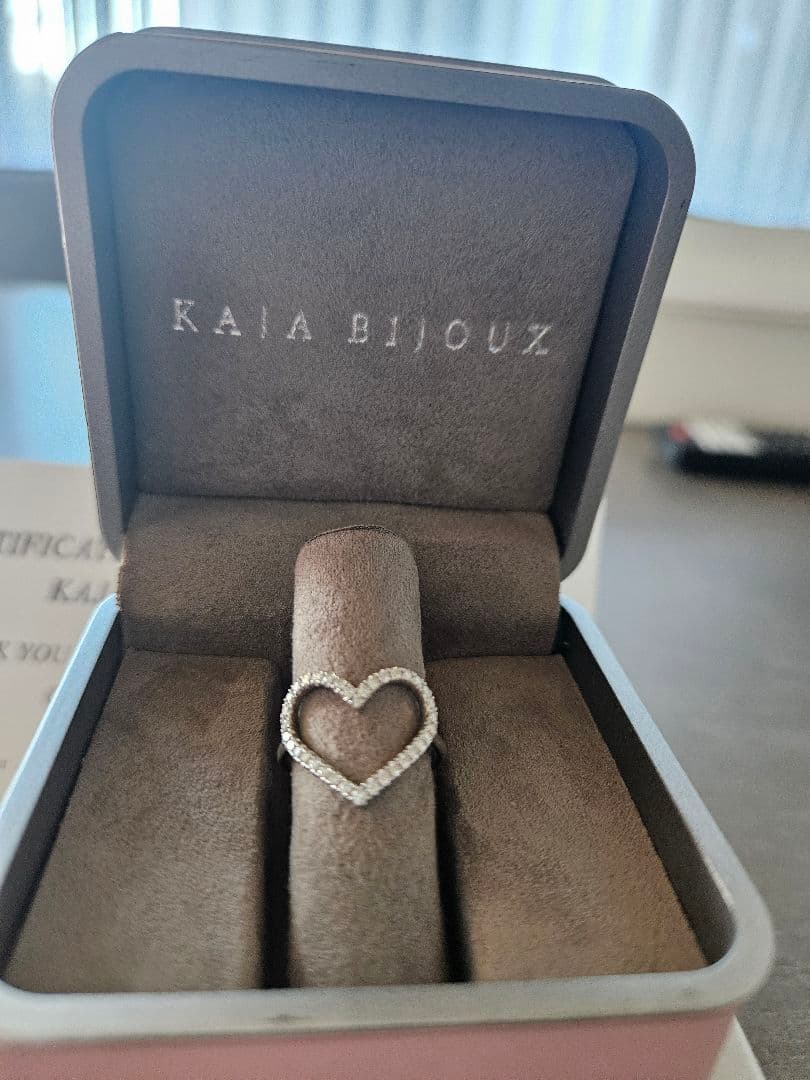 カジャビジュー　ハートリング　ホワイトゴールド　0.35ct　９号　WG