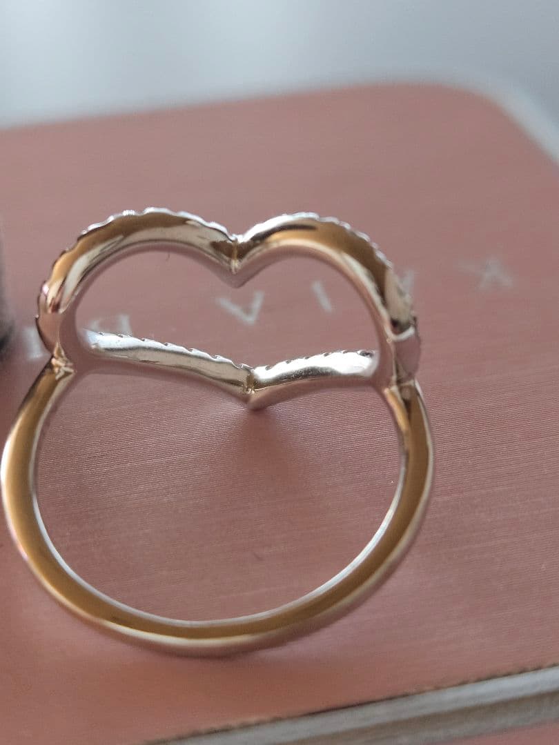 カジャビジュー　ハートリング　ホワイトゴールド　0.35ct　９号　WG