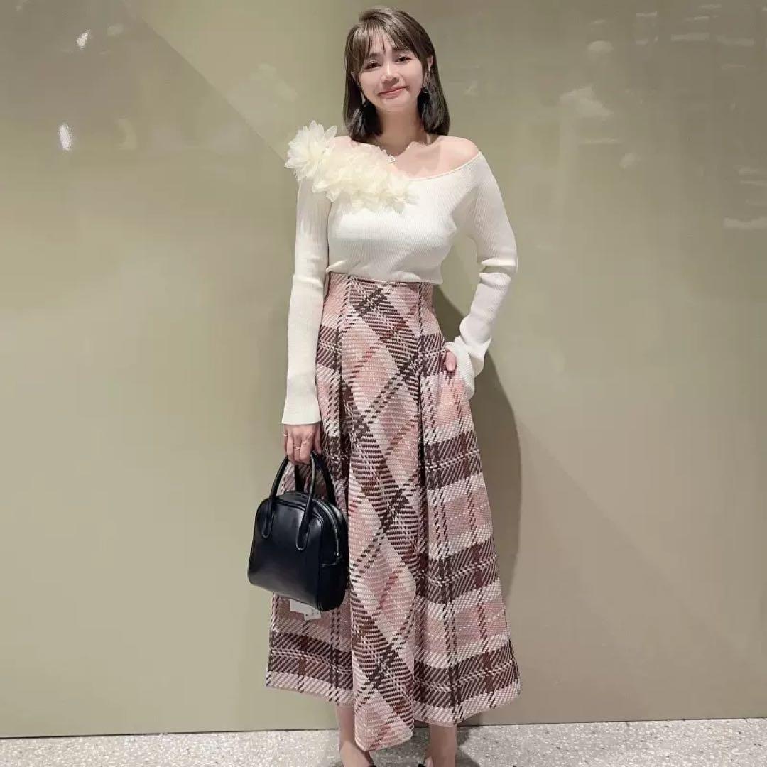 ま*く様 snidel スナイデル ロービングチェックロングスカート SNIDEL（スナイデル）の「【WEB限定カラーあり】ロービングチェック