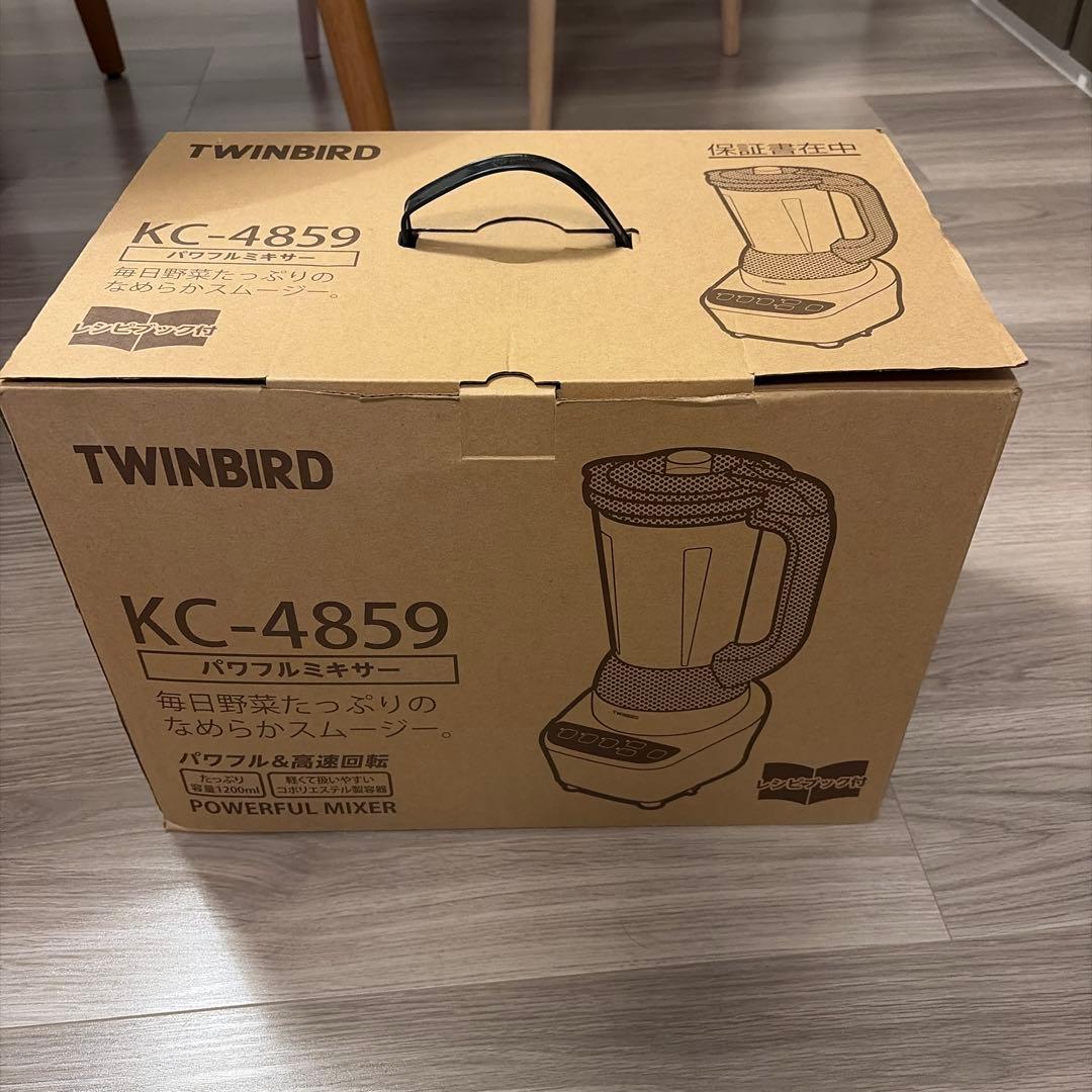 取扱説明書なし 未使用 ツインバード パワフルミキサー レッド KC-4859
