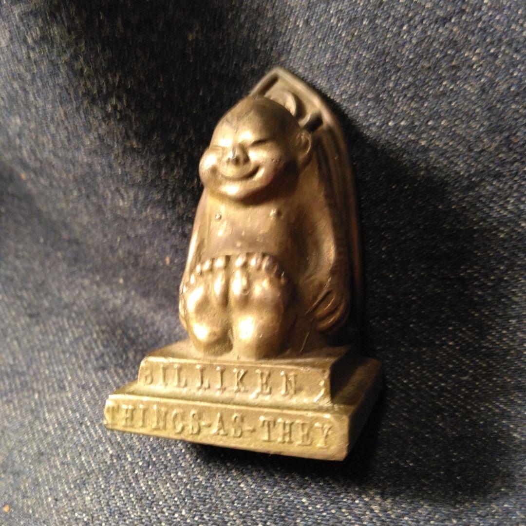 古い　ビリケンさん　置物　戦前　骨董　アンティーク　縁起物　開運