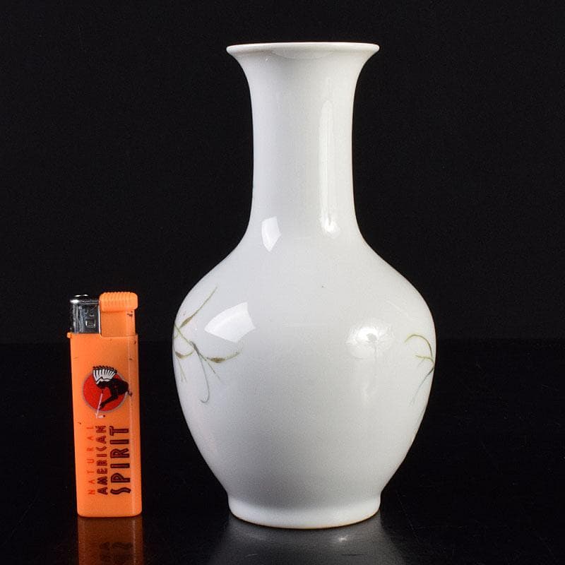 中国 乾隆年製款 粉彩 花鳥文瓶 花入 C 6925 - メルカリ