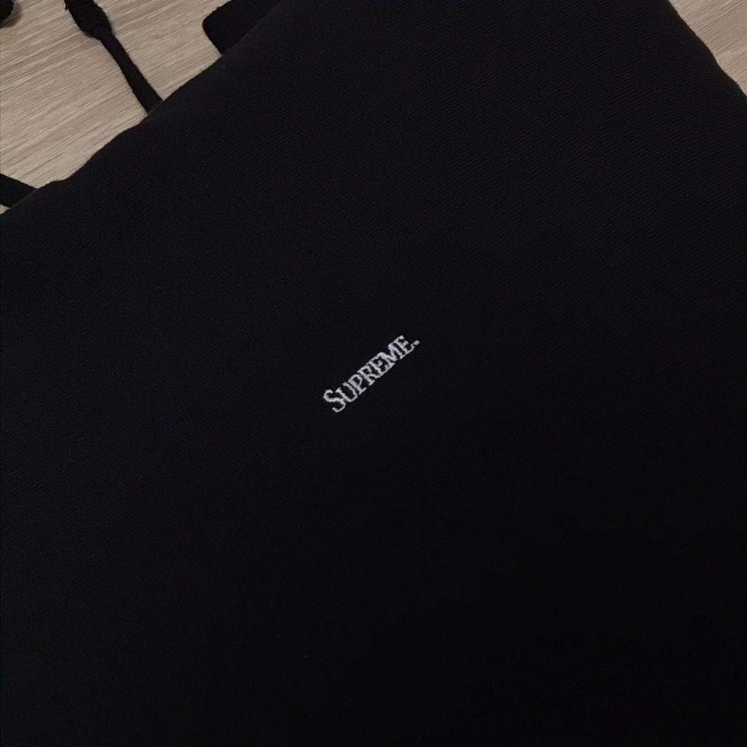 《中古美品》Supreme シュプリーム ロゴ フーディ パーカー ブラック