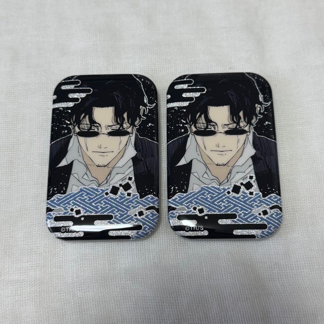 ジャンフェス カグラバチ 蒔絵風スクエア缶バッジコレクション 座村清