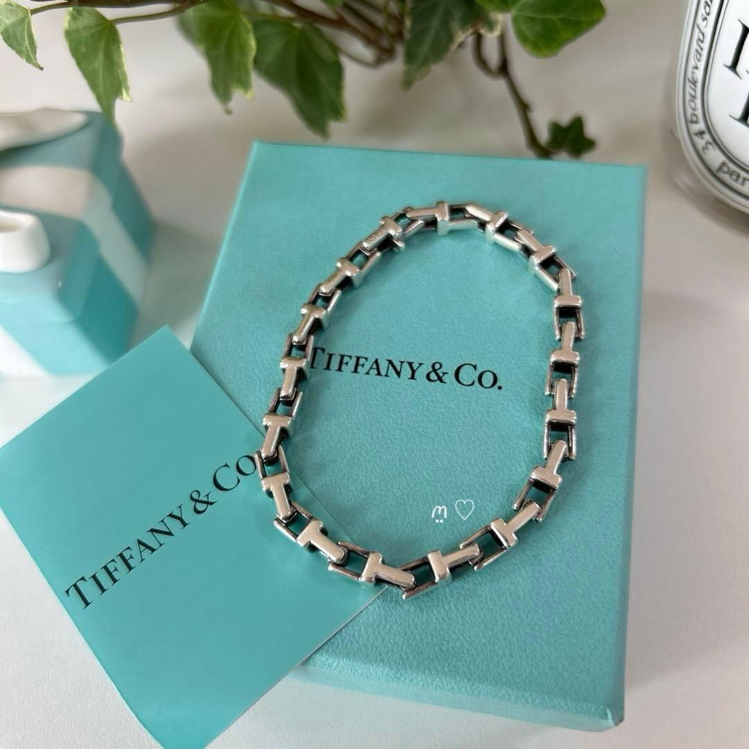 ティファニー Tナローチェーンブレスレット シルバー 18cm ティー