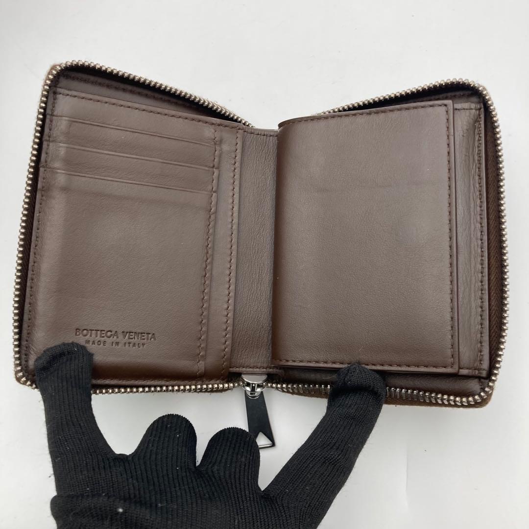極美✨ボッテガヴェネタ 二つ折り財布 カセット マキシイントレ レザー