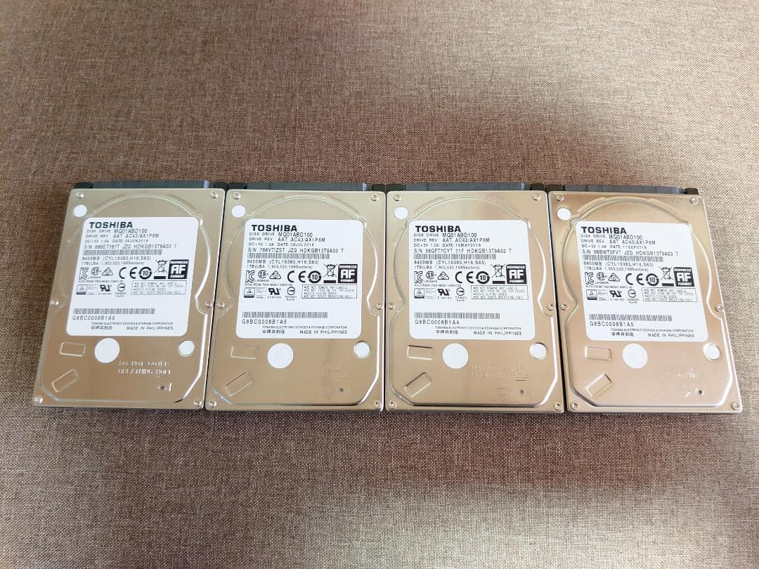 ✨4個セット✨HDD 1000GB✨大容量1TB✨2.5インチ✨05-04 Laptop（Seagate） 【在庫限り】 Seagate ST1000LM014 SSHD 1TB 2.5