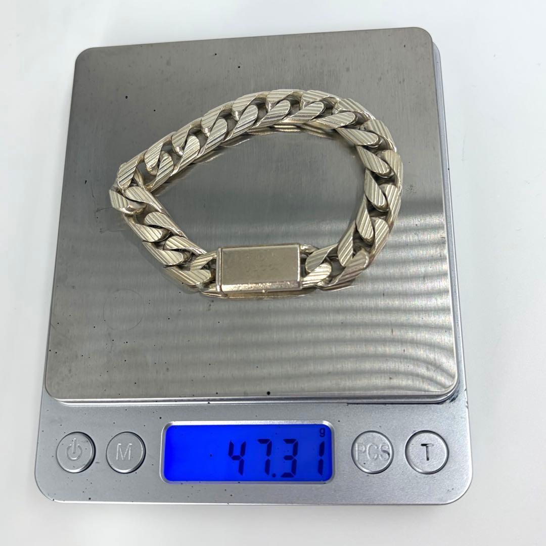 グッチ ブレスレット 喜平 ストライプ シルバー 925 GUCCI 913 - メルカリ