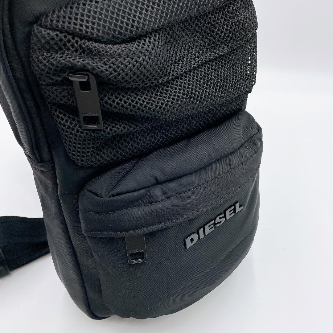 美品 DIESEL RUTENYO ボディバッグ ワンショルダーブラックf418