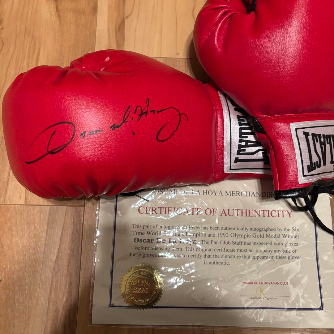 EVERLAST オスカー・デ・ラ・ホーヤ 直筆サイン入り　グローブ　14oz Oscar De La Hoya Autographed Everlast Boxing Glove – Authentic