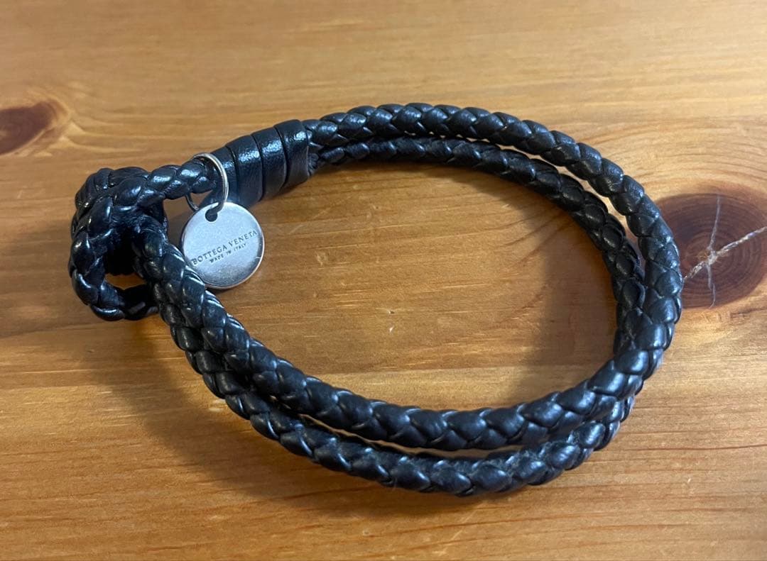《美品》ボッデガヴェネタ　編み込み　レザーブレスレット