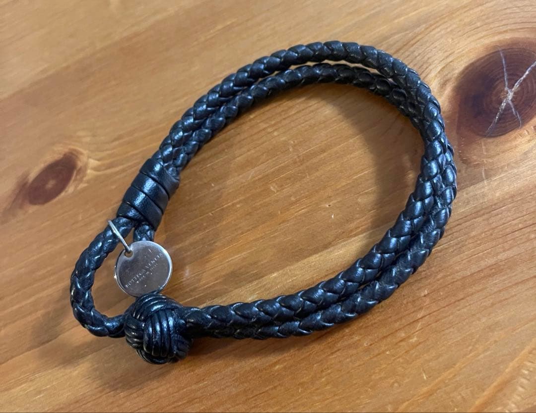 《美品》ボッデガヴェネタ　編み込み　レザーブレスレット