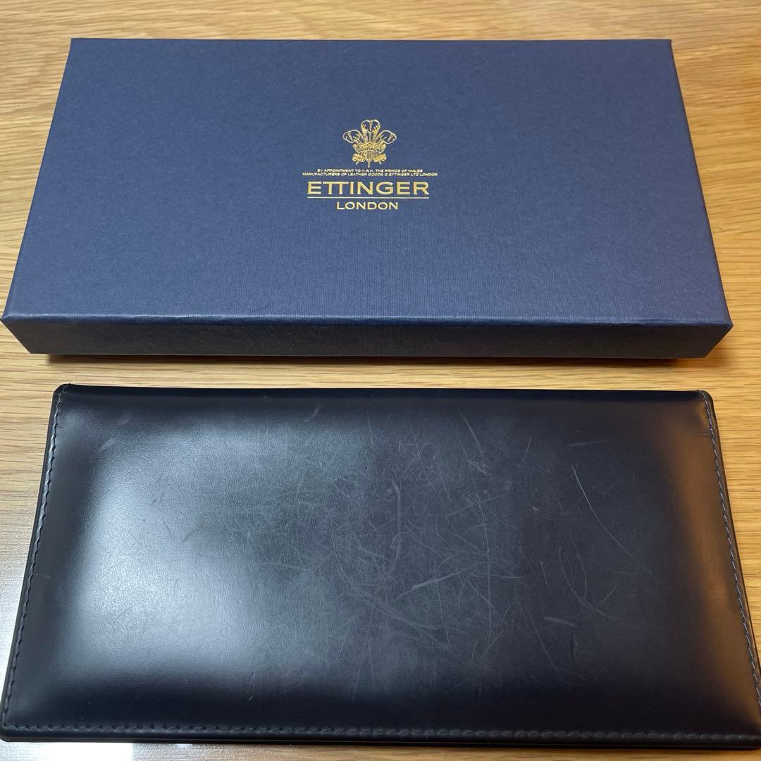 ETTINGER 長財布 ネイビー エッティンガー｜ETTINGER｜長財布｜純札入れ｜COAT WALLET｜ネイビー