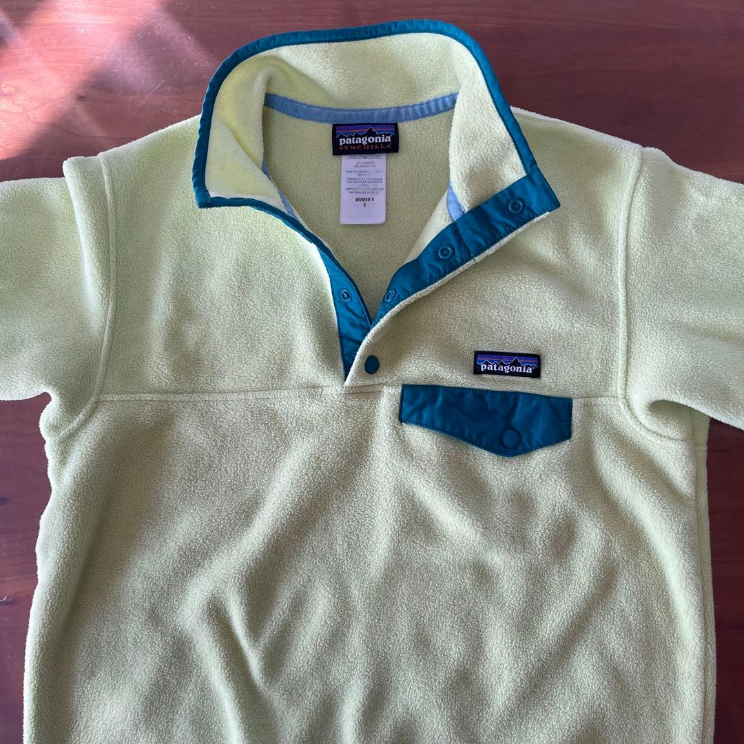 ☆パタゴニアスナップT レディース Sサイズ レモンイエロー人気色
