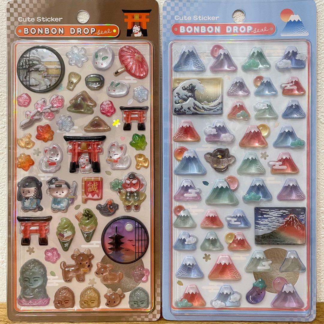 【正規品】 ボンボンドロップシール 和柄 《他出品とおまとめ購入で値引き対応》