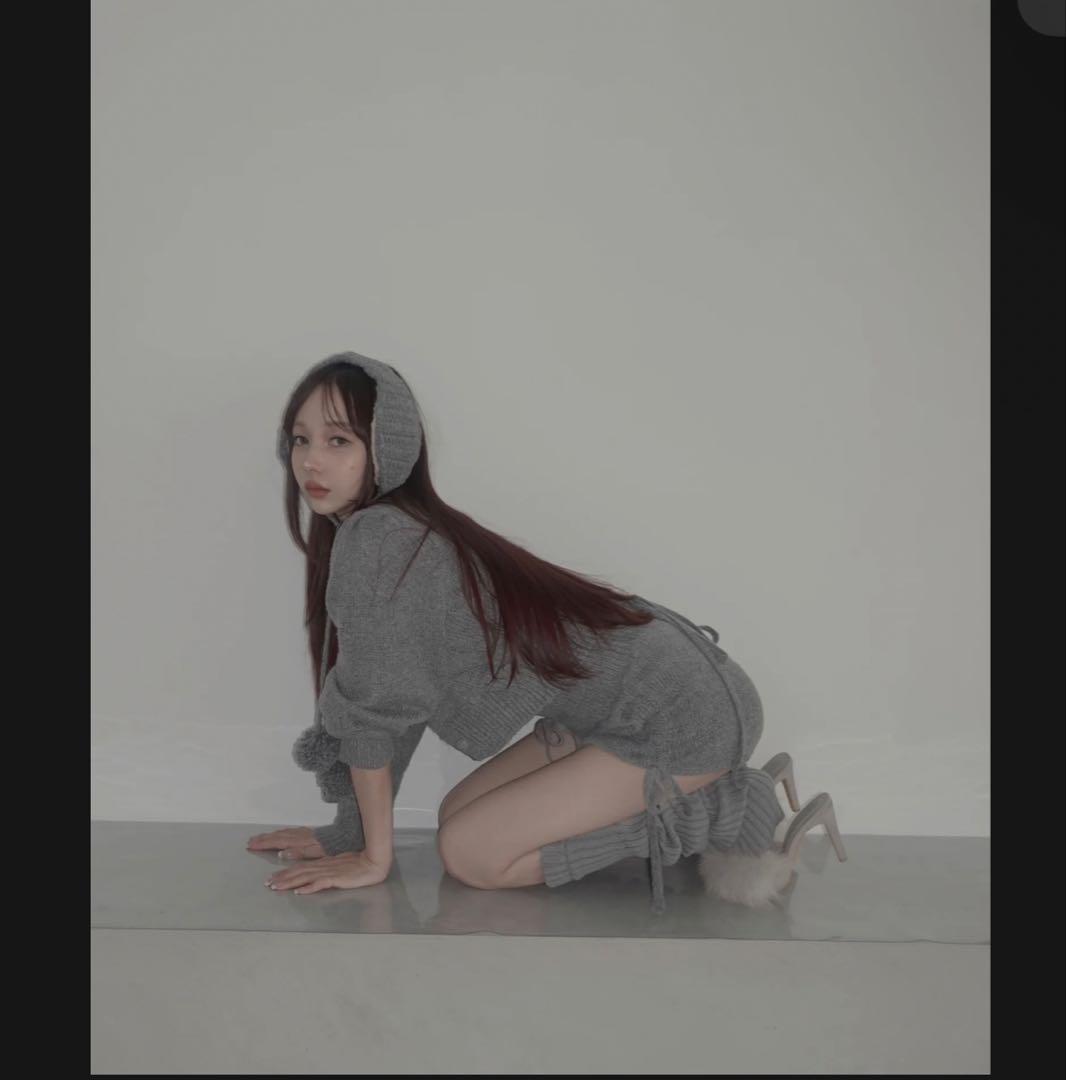 フロントクロスニットカーディガン+ショートパンツ FICTIONTOKYO