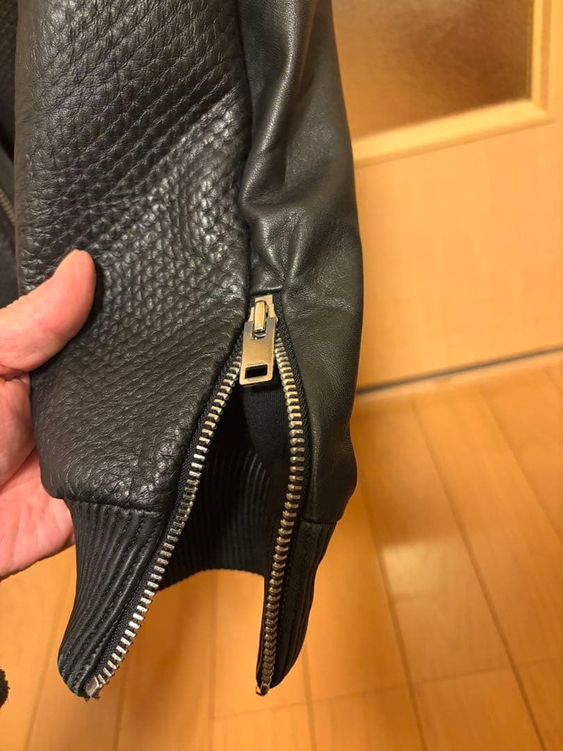 ディーゼルラムレザーパーカー サイズS ディンプル柄 - メルカリ