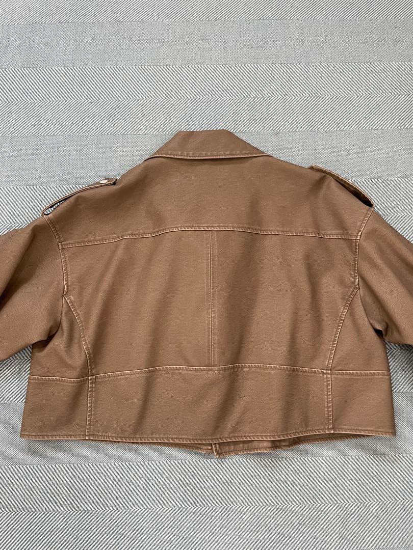 searoomlynn ブラウンエコレザーライダースジャケット - メルカリ