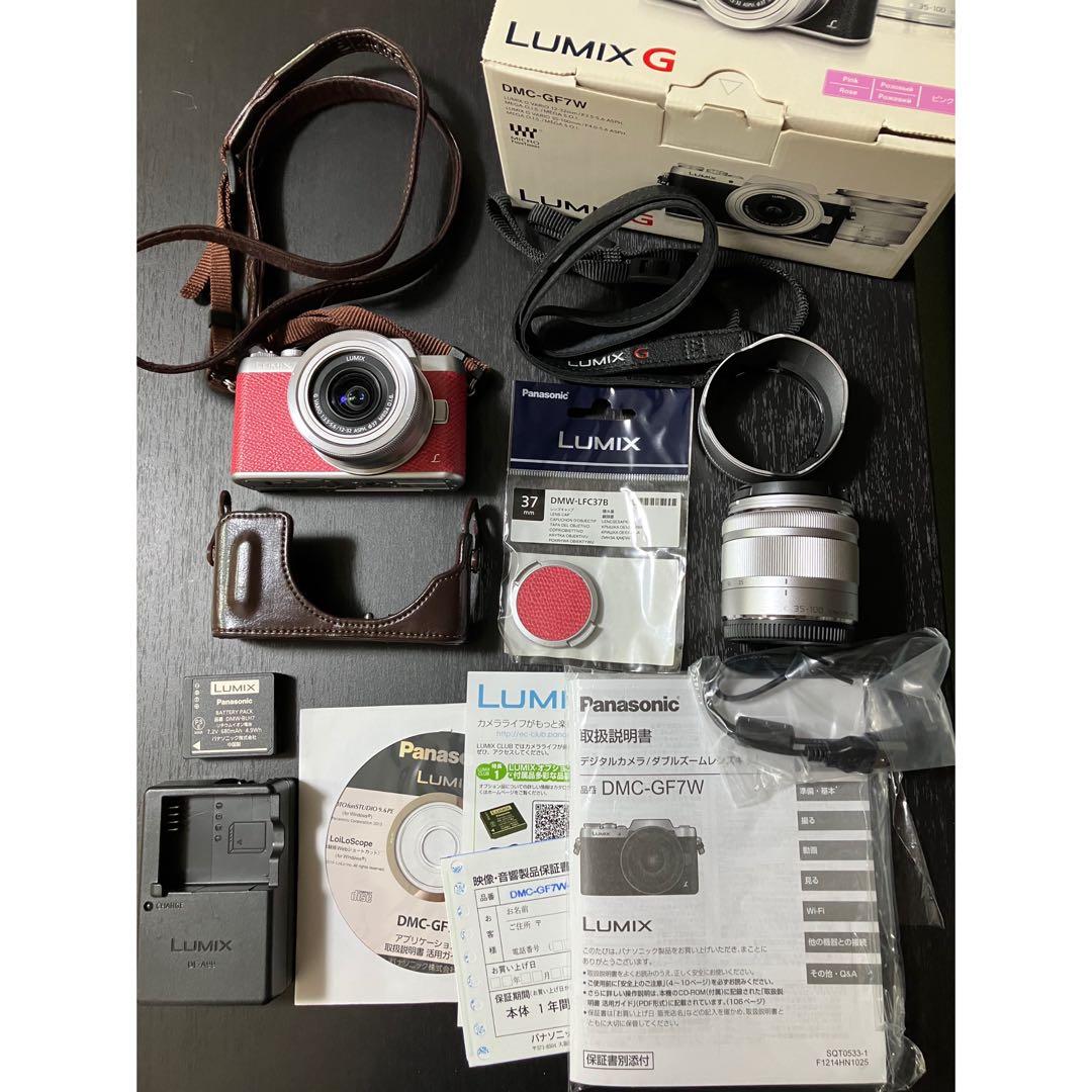 Panasonic デジタル一眼カメラLUMIX DMC-GF7W ピンク - メルカリ