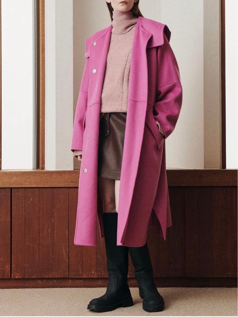 最 安値 でファッション - 【大人気】Hooded Over COAT/LE CIEL BLEU/36