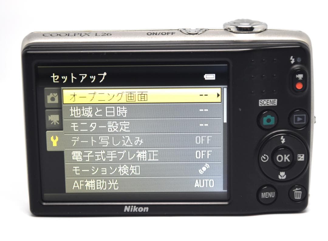 ニコン　Nikon COOLPIX L26 シルバー 《便利な乾電池仕様》