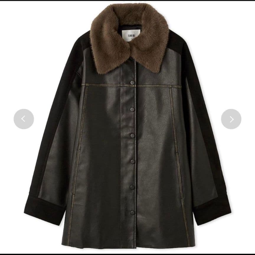 2WAYエコファーカラーシャツコート　FURFUR 楽天市場】【SALE／30%OFF】2WAYエコファーカラーシャツコート FURFUR