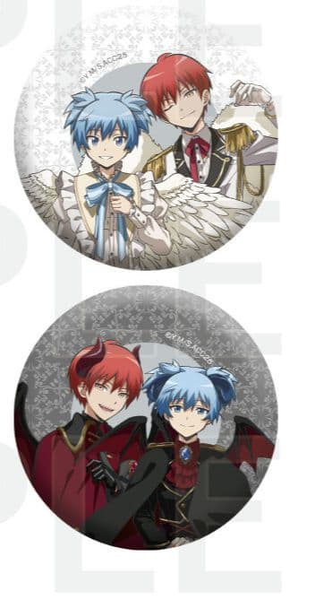 暗殺教室 ビックカメラ ソフマップ 缶バッジ 潮田渚 赤羽業 天使 悪魔