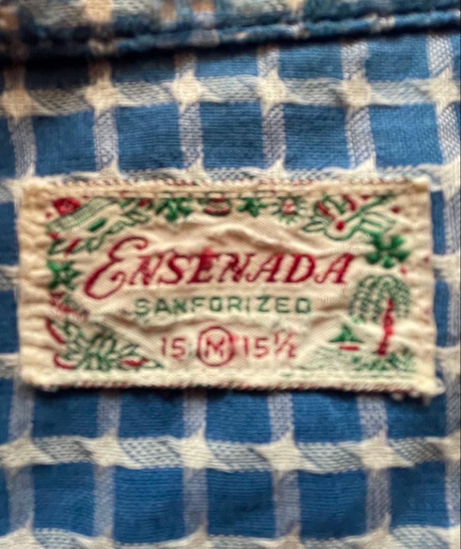 50's Ensenada ブルー×ホワイト グラフチェックシャツ - メルカリ