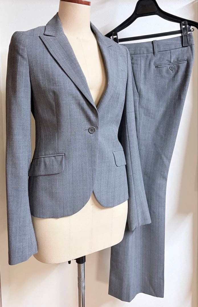 美品】theory セオリー パンツスーツセットアップ グレー サイズ2