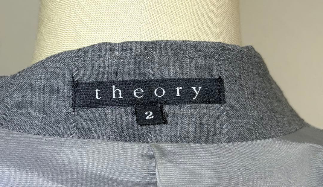 美品】theory セオリー パンツスーツセットアップ グレー サイズ2