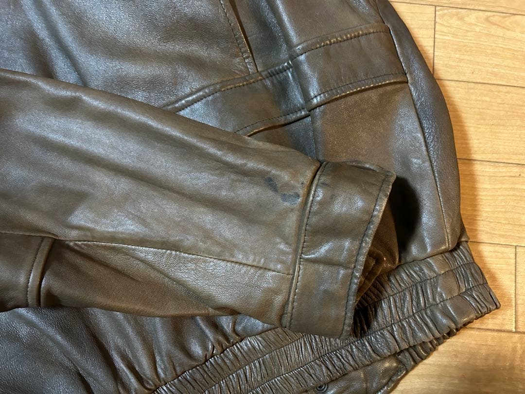 90's フライトジャケット G-1 A-2 羊革 衿ムートン L ボアライナー