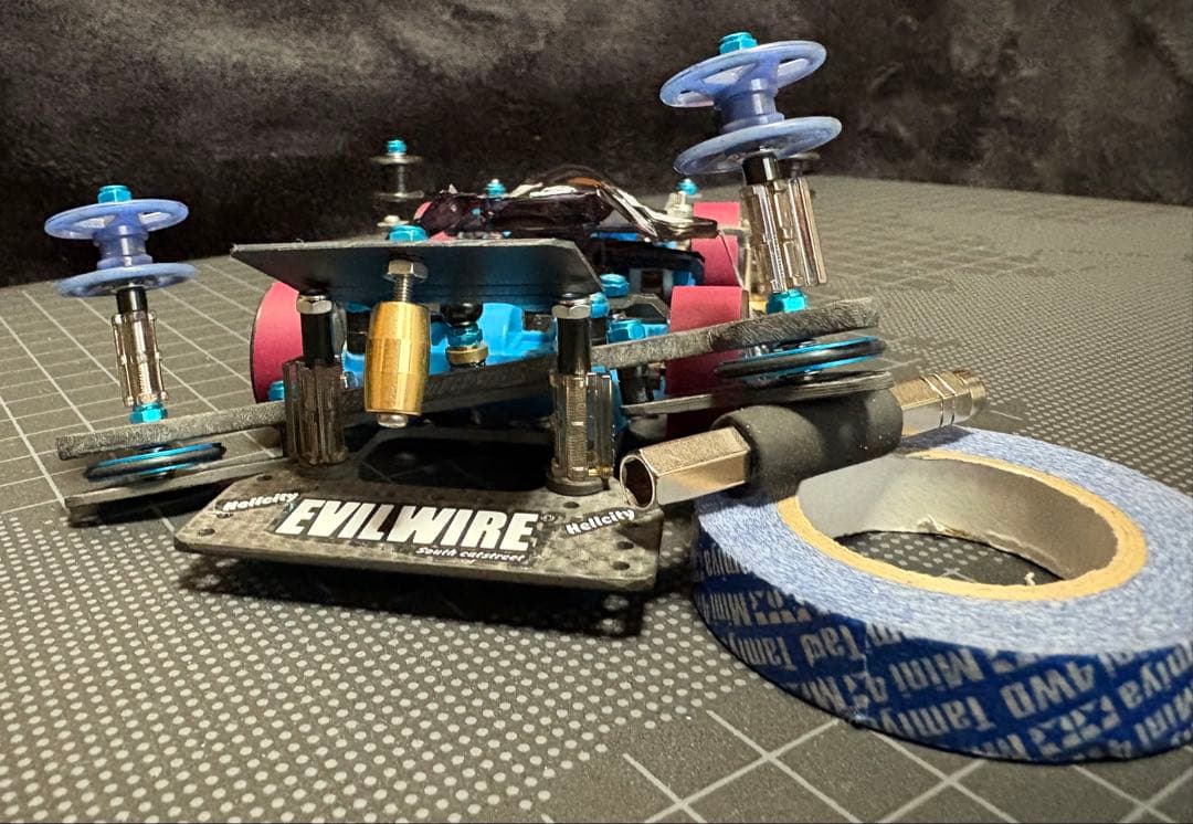 ミニ四駆 MSフレキ 完成品　ブルー　青