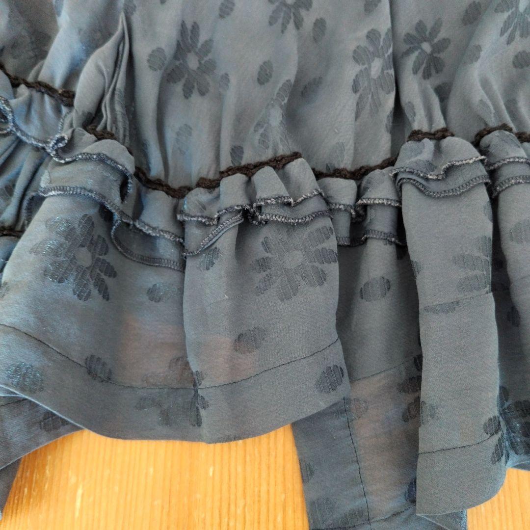 トリココムデギャルソン 丸襟アシンメトリー半袖ブラウスサイズM