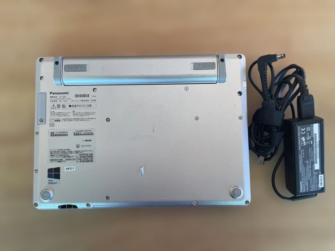 ジャンク】Panasonic CF-52 ノートPC シルバー ACアダプタ付 - メルカリ