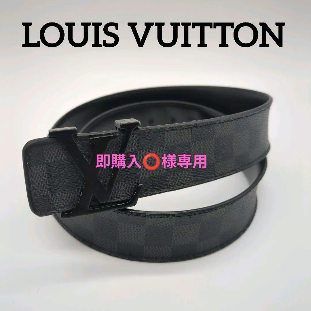 【人気モデル】 ルイヴィトン☆ベルト ダミエ LVロゴ バックル ブラック LOUIS VUITTON - LOUIS VUITTON ダミエ ベルト グラフィット ルイ