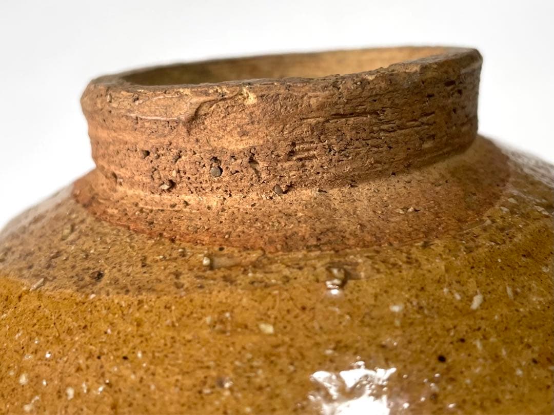 陶芸家作家物九代長岡住右衛門長岡空味 刷毛目茶碗伊羅保出雲楽山焼