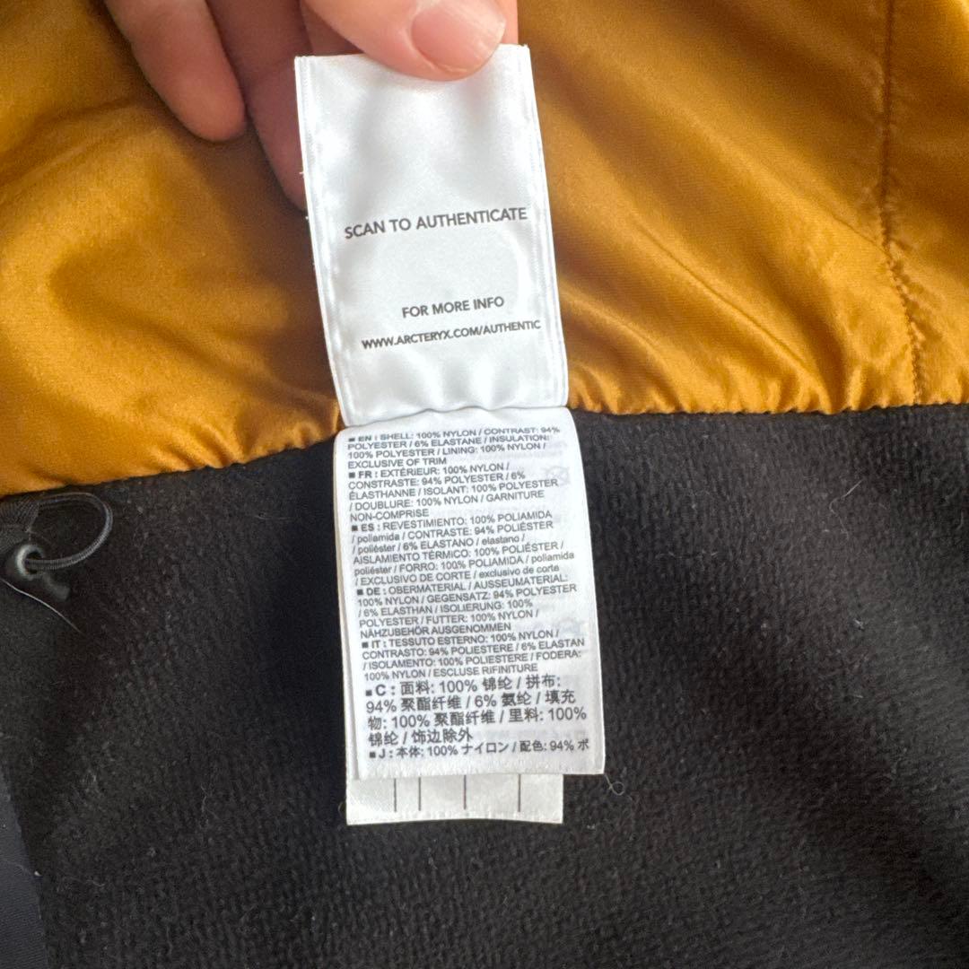 極美品ARC'TERYX atom LT hoodie 24kBLAC