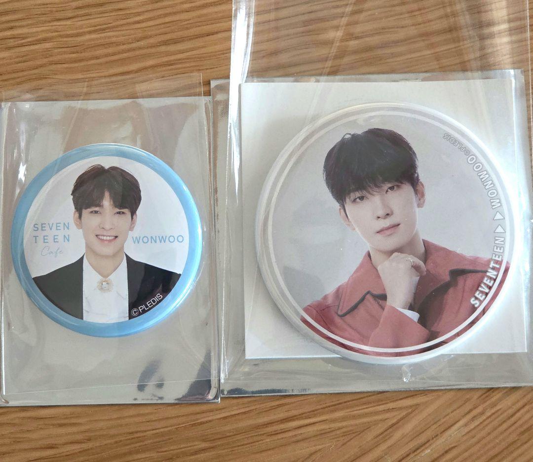 SEVENTEEN WONWOO 缶バッジ 2点セットウォヌ - メルカリ