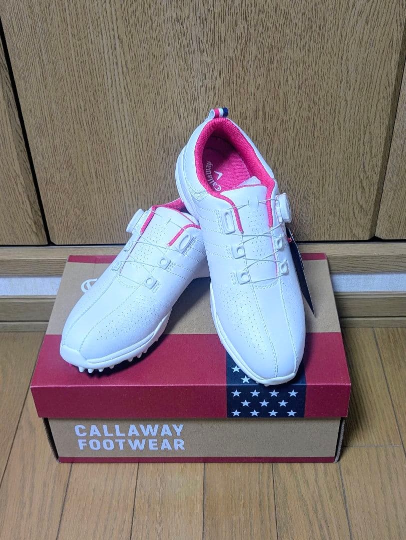 【新品未使用】◆Callaway ゴルフシューズ 24cm ホワイト/ピンク 楽天市場】CALLAWAY FOOTWEAR【キャロウェイ フットウェア】ゴルフ
