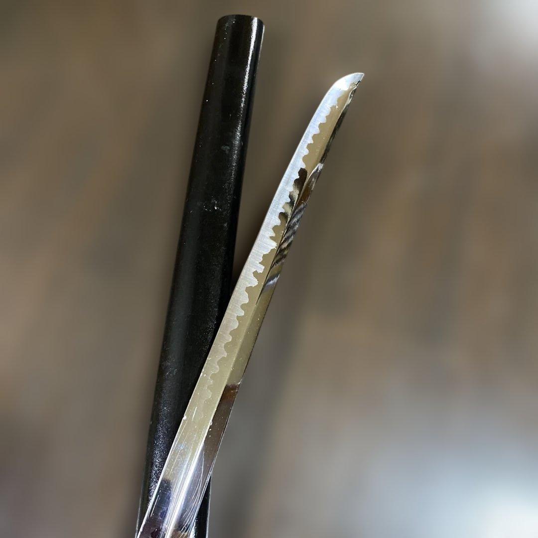 模造大刀 黒柄 太刀鍔 黒梨地鞘