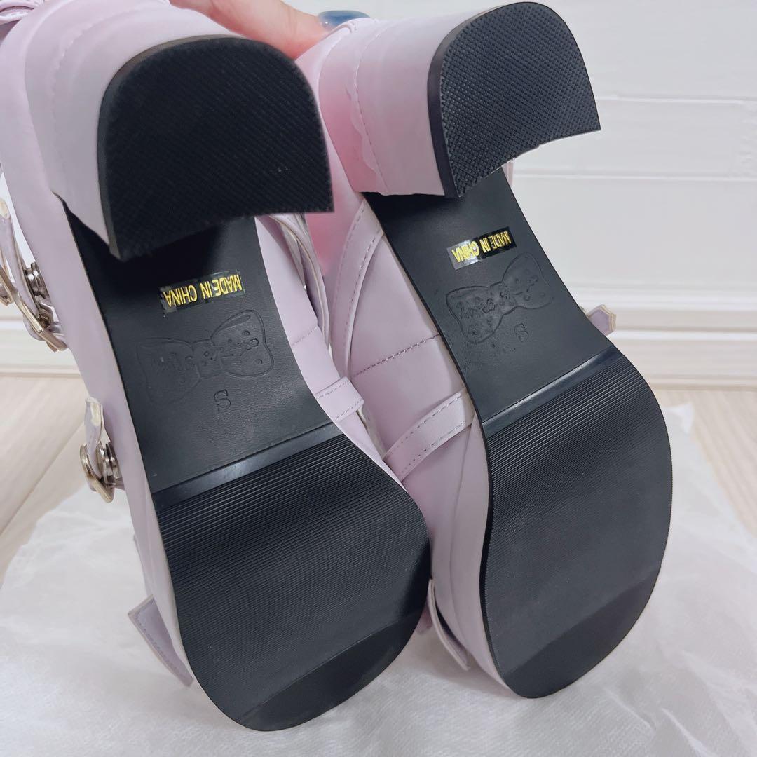 Angelic Pretty 宝石リボンシューズ ラベンダー Sサイズ - メルカリ